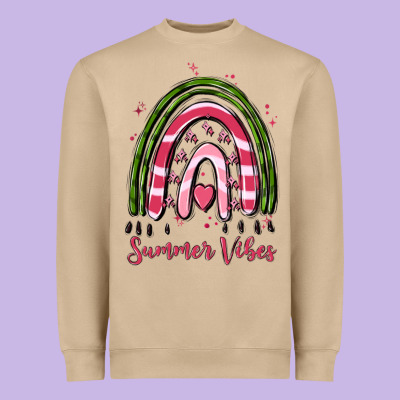 Summer Vibes Heavyweight Sweatshirt Designed By Maliassmallbusiness