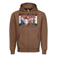 Chestnut 4th of July Western Star Spangled Baby Cow Zipper Hoodie - LillyAllenDesigns