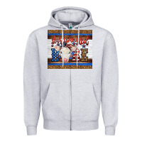 Heather Grey 4th of July Western Star Spangled Baby Cow Zipper Hoodie - LillyAllenDesigns