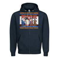 Navy 4th of July Western Star Spangled Baby Cow Zipper Hoodie - LillyAllenDesigns