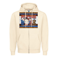 Sandshell 4th of July Western Star Spangled Baby Cow Zipper Hoodie - LillyAllenDesigns