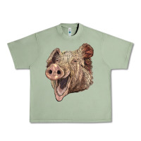 Oil Green american yorkshire pig face Urban Heavy Tee - LillyAllenDesigns