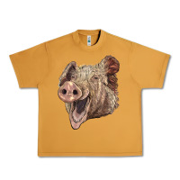 Peanut Butter american yorkshire pig face Urban Heavy Tee - LillyAllenDesigns