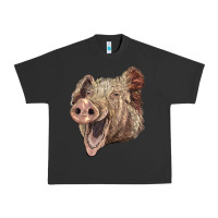 Pigment Black american yorkshire pig face Urban Heavy Tee - LillyAllenDesigns