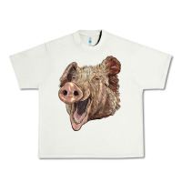 Pistachio american yorkshire pig face Urban Heavy Tee - LillyAllenDesigns