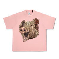 Salmon american yorkshire pig face Urban Heavy Tee - LillyAllenDesigns