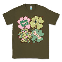 Army Green st patricks day clover Classic Tee - MaliasSmallBusiness