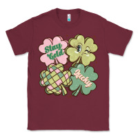 Burgundy st patricks day clover Classic Tee - MaliasSmallBusiness