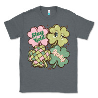 Charcoal Heather st patricks day clover Classic Tee - MaliasSmallBusiness