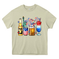Mossy 4th of July American drinks Heavy Core Tee - Neo Western
