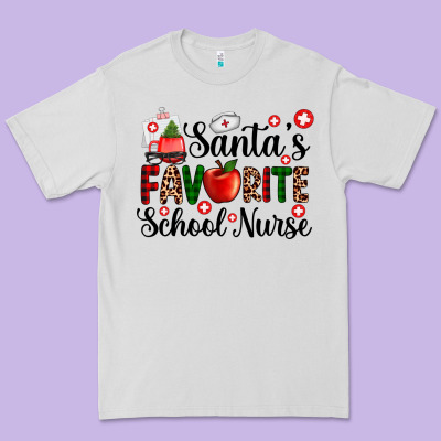 Santa's Favorite  School Nurse Premium Tee Designed By Adodesignshop