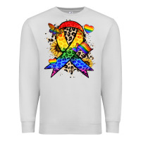 Dove Grey Pride ribbon Premium Sweatshirt - NancyCooperArtShop