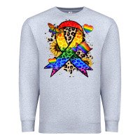Heather Grey Pride ribbon Premium Sweatshirt - NancyCooperArtShop