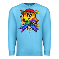 Ocean Blue Pride ribbon Premium Sweatshirt - NancyCooperArtShop