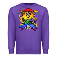 Purple Pride ribbon Premium Sweatshirt - NancyCooperArtShop