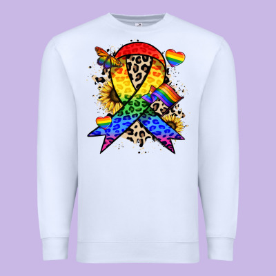 Pride Ribbon Premium Sweatshirt Designed By Nancycooperartshop