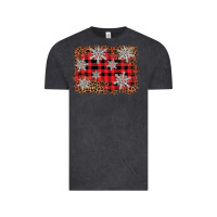 Vintage Black snowflake background Vintage Tee - BarkalooDesign