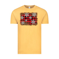 Vintage Mustard snowflake background Vintage Tee - BarkalooDesign