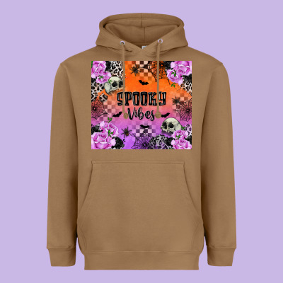 Spooky Vibes Heavyweight Hoodie Designed By Texasbilliewilder