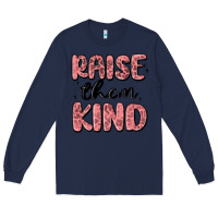Navy raise them kind Long Sleeve Tee - MaliasSmallBusiness