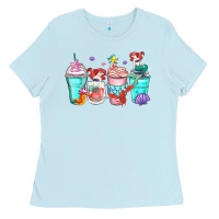 Baby Blue ariel coffee cups Ladies Tee - Zillion Design Studio