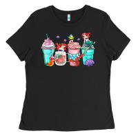 Black ariel coffee cups Ladies Tee - Zillion Design Studio