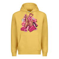 Antique Gold Cancer high heels Cancer Awareness Premium Hoodie - HowdyJamesFarm