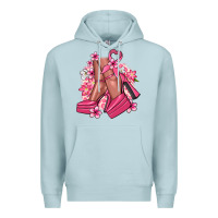 Blue Mist Cancer high heels Cancer Awareness Premium Hoodie - HowdyJamesFarm