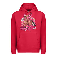 Cardinal Cancer high heels Cancer Awareness Premium Hoodie - HowdyJamesFarm