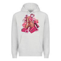 Dove Grey Cancer high heels Cancer Awareness Premium Hoodie - HowdyJamesFarm