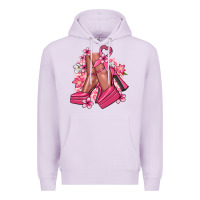 Lilac Cancer high heels Cancer Awareness Premium Hoodie - HowdyJamesFarm