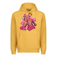 Mustard Cancer high heels Cancer Awareness Premium Hoodie - HowdyJamesFarm