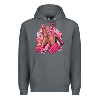 Rock Cancer high heels Cancer Awareness Premium Hoodie - HowdyJamesFarm