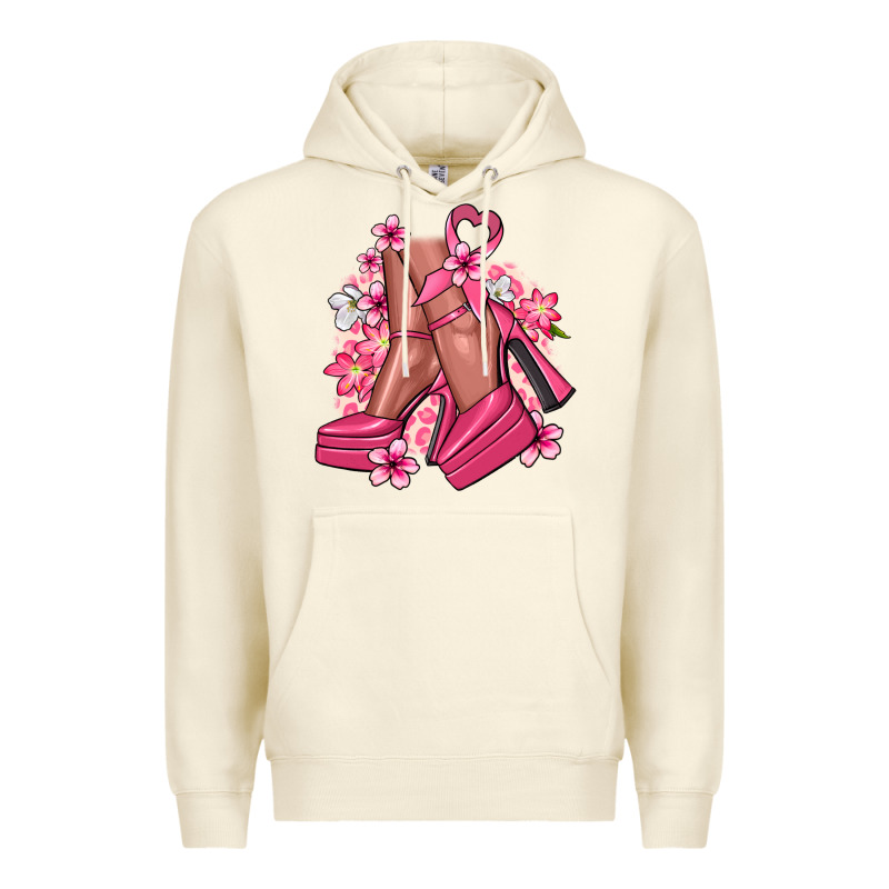 Cancer High Heels Cancer Awareness Premium Hoodie by HowdyJamesFarm | Teevron