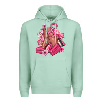 Seafoam Cancer high heels Cancer Awareness Premium Hoodie - HowdyJamesFarm