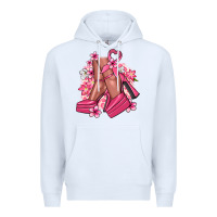 White Cancer high heels Cancer Awareness Premium Hoodie - HowdyJamesFarm