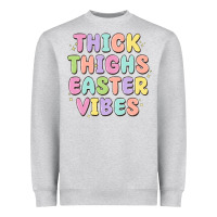 Heather Grey thicks thighs easter vibes Heavyweight Sweatshirt - MaliasSmallBusiness