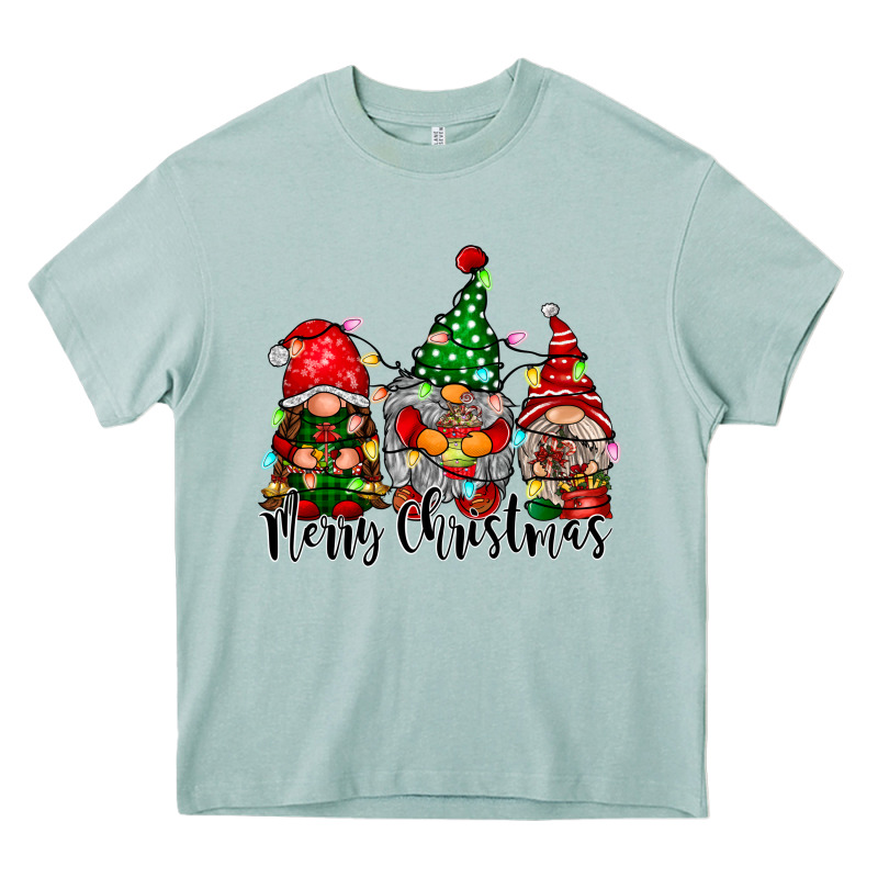 Merry Christmas Gnomes Heavy Core Tee by CowhideDigitalArt | Teevron