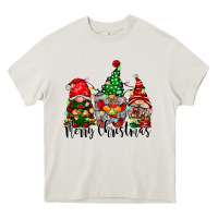 Cream merry christmas gnomes Heavy Core Tee - CowhideDigitalArt