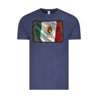 Vintage Denim mexico flag black glitter leopard Vintage Tee - AdoDesignShop