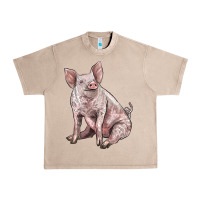 French Oak american yorkshire pig Urban Heavy Tee - LillyAllenDesigns