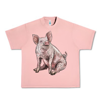 Salmon american yorkshire pig Urban Heavy Tee - LillyAllenDesigns