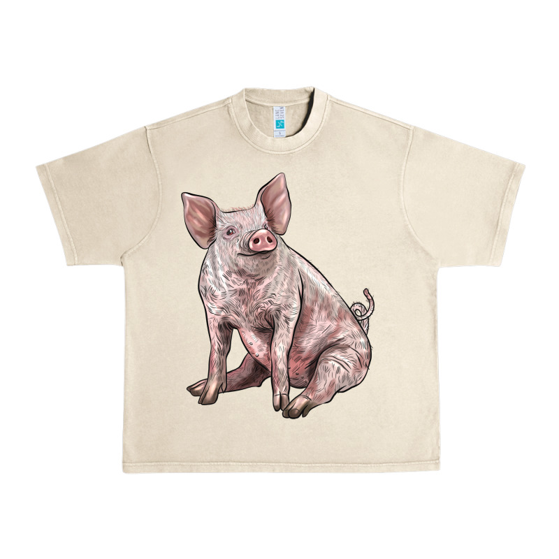 American Yorkshire Pig Urban Heavy Tee by LillyAllenDesigns | Teevron