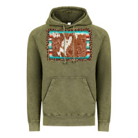 Vintage Olive leopard serape cowhide  leather background Vintage Hoodie - AdoDesignShop