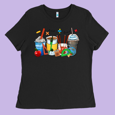 Math Teacher Coffee Cups Ladies Tee Designed By Zillion Design Studio