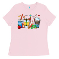 Bubblegum Pink math teacher coffee cups Ladies Tee - Zillion Design Studio