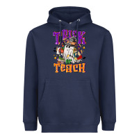 Navy trick or teach halloween Heavyweight Hoodie - NancyCooperArtShop