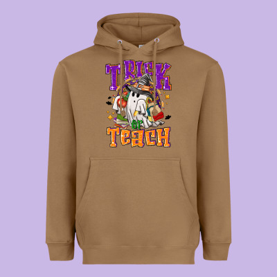 Trick Or Teach Halloween Heavyweight Hoodie Designed By Nancycooperartshop