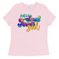 Bubblegum Pink just a small town girl Ladies Tee - JahusDesignShop