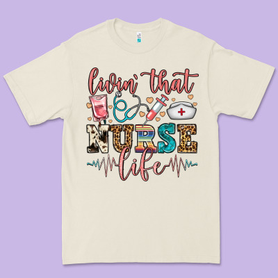 Livin' That Nurse Life Premium Tee Designed By Fadigitalartstudio